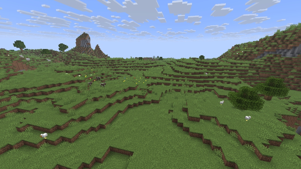 Paysage de l'Overworld - Plaines et collines